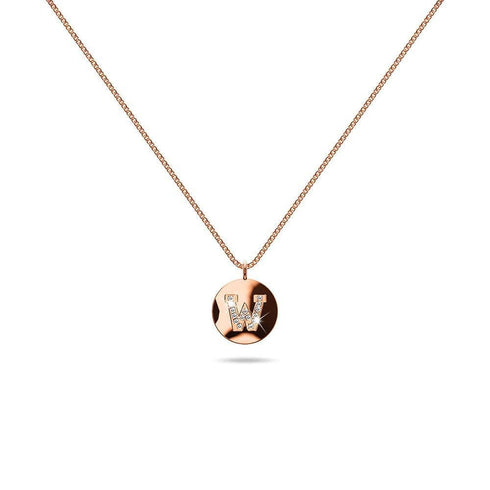 Solid 925 Sterling Silver Initial Alphabet Personalised Disc Necklace